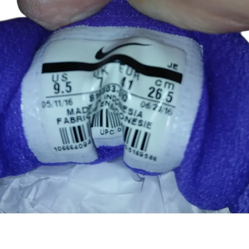 NIKE REVOLUTION 3 Women's Black & Purple Athletic Running Sneakers - Size: 9.5